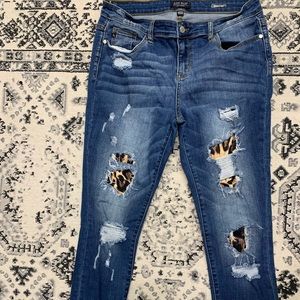 Judy blue leopard denim